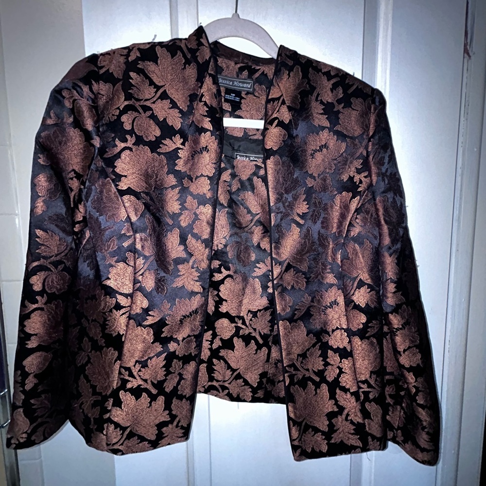 50%offw❤️ Vintage Jessica Howard Women’s 12 Petite shirt & jacket set #69
